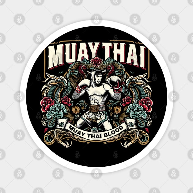 Muay Thai Warrior Magnet by TaevasDesign